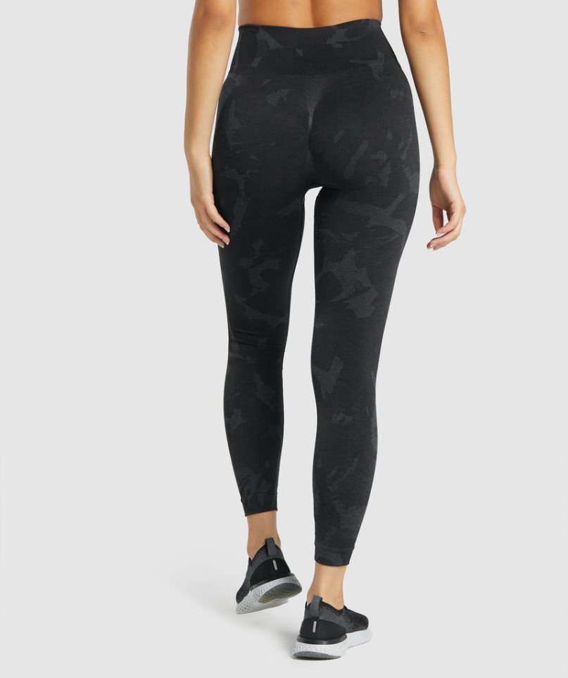 Legginsy Gymshark Adapt Camo Seamless Damskie Czarne | PL 694MQU